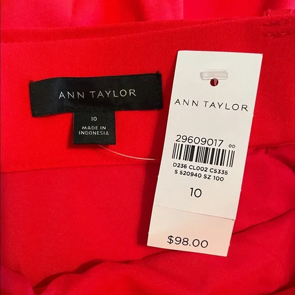 Handkerchief Skirt, Belted, Red, Ann Taylor size 10 - Picture 6 of 9